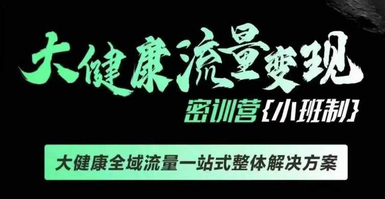 千万级大健康变现课线下课，大健康全域流量一站式整体解决方案-三玖社区