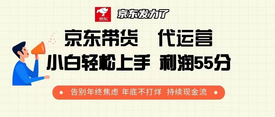 京东带货 代运营 利润55分 告别年终焦虑 年底不打烊 持续现金流-三玖社区