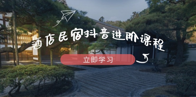 酒店民宿抖音进阶课程，掌握流量渠道与推流逻辑，打造爆款内容-三玖社区